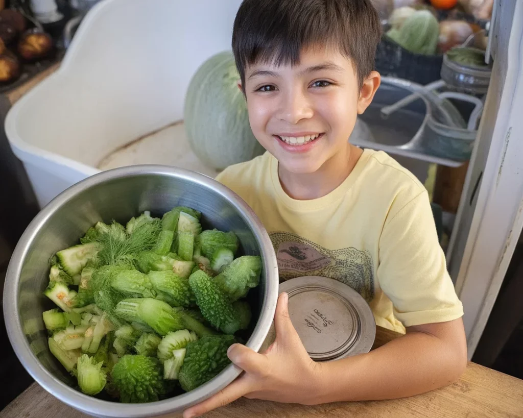 A plate of colorful Filipino dishes, perfect for kids, including lumpia and adobo.