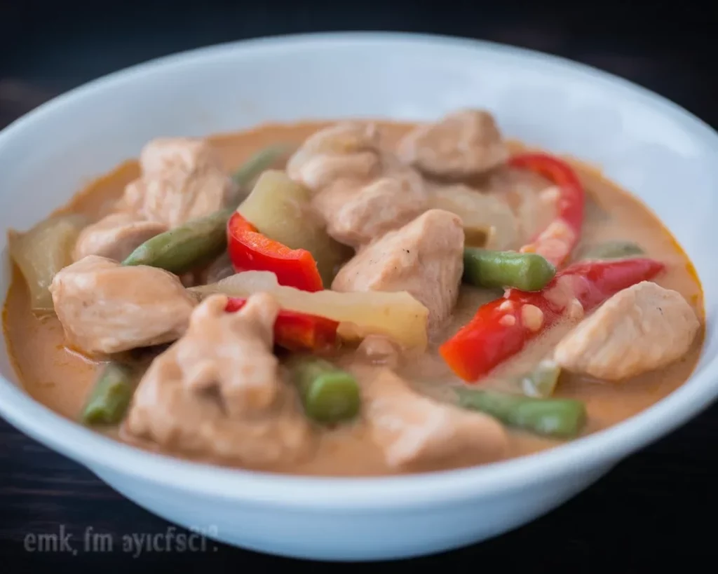 Creamy Filipino chicken pastel with vegetables and sausages in a pie crust