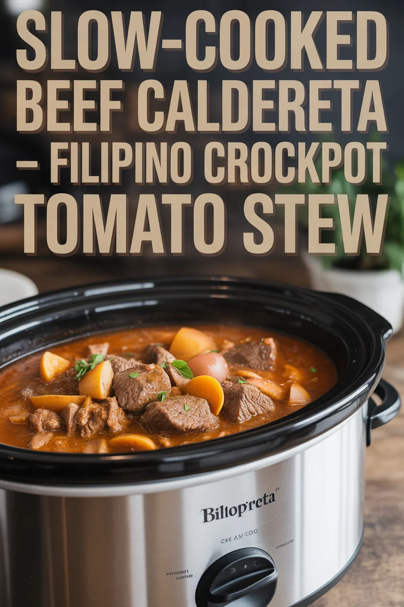 Slow-Cooked Beef Caldereta – Filipino Crockpot Tomato Stew