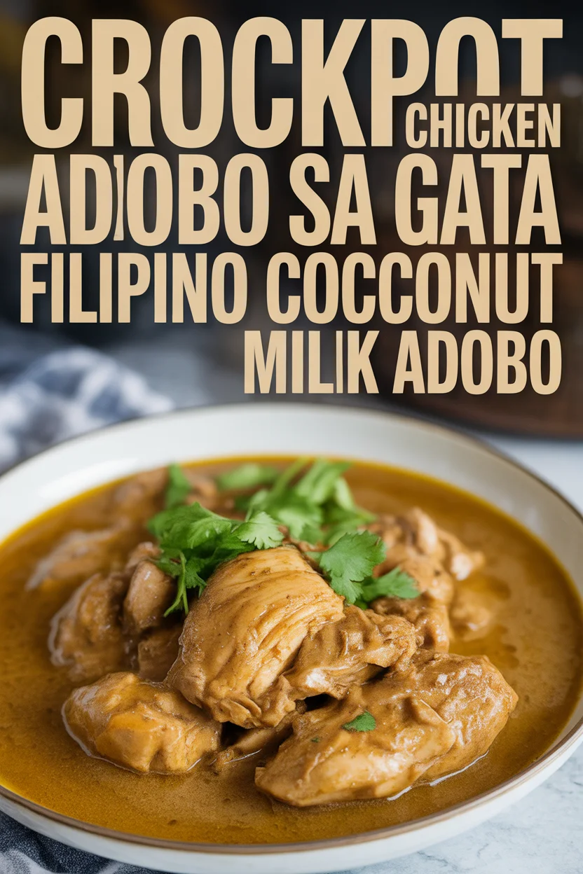 Crockpot Chicken Adobo sa Gata – Filipino Coconut Milk Adobo 4 Filipino Crockpot Chicken Adobo sa Gata