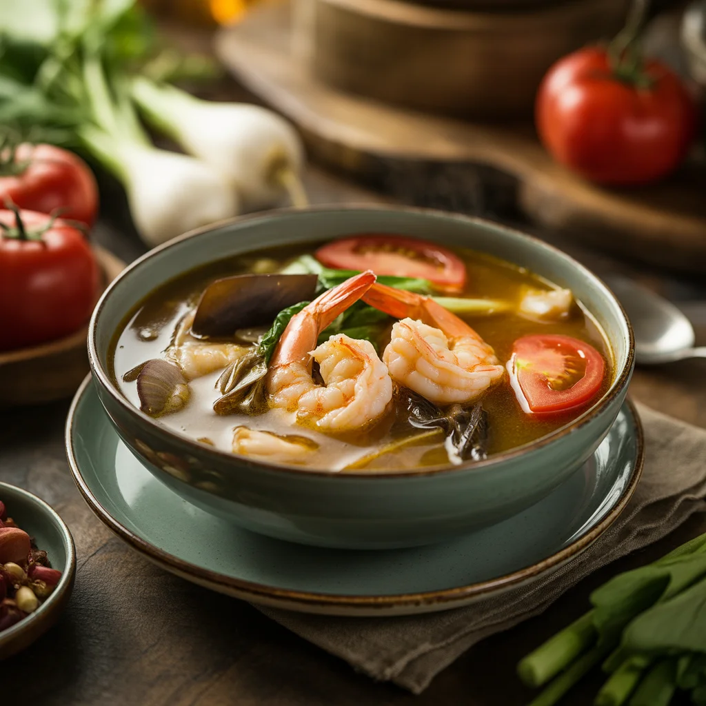 Filipino Crockpot Shrimp Sinigang