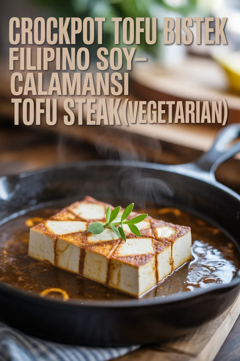 Crockpot Tofu Bistek – Filipino Soy‑Calamansi Tofu Steak (Vegetarian) 4 Filipino Crockpot Tofu Bistek
