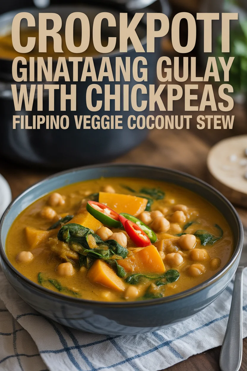 Crockpot Ginataang Gulay with Chickpeas – Filipino Veggie Coconut Stew 4 Filipino Crockpot Chickpea Ginataang Gulay