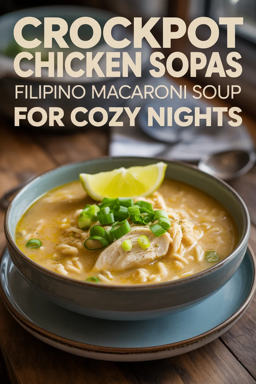 Crockpot Chicken Sopas – Filipino Macaroni Soup for Cozy Nights