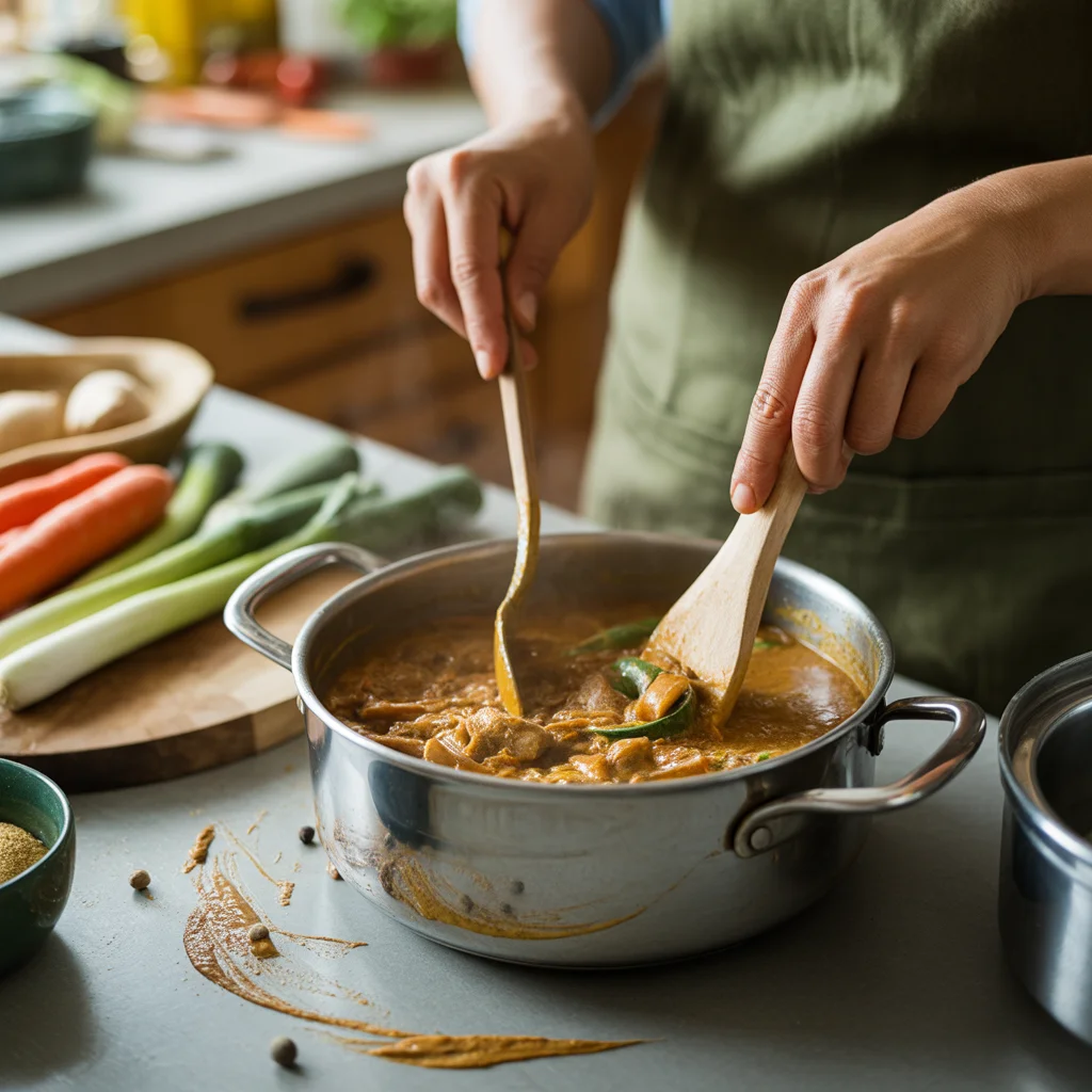 Filipino Crockpot Beef Kare‑Kare