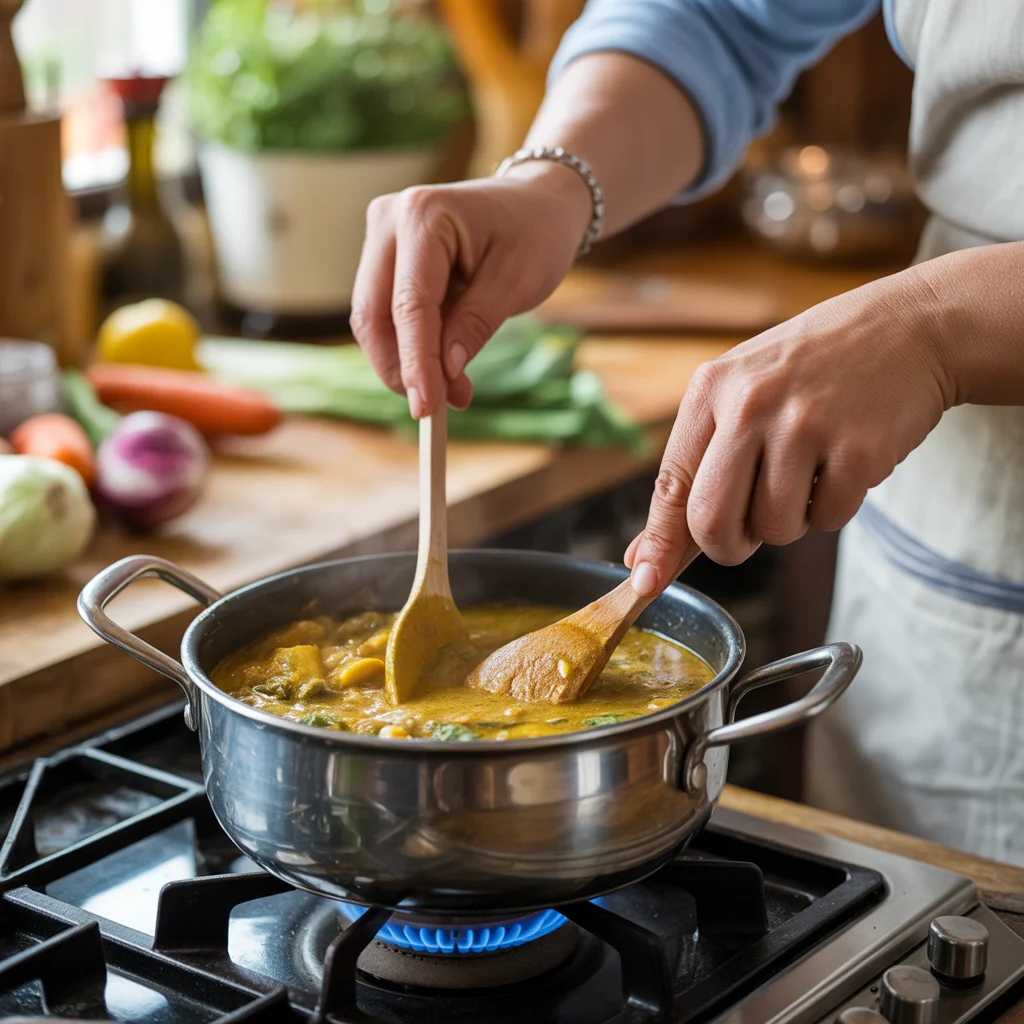 Crockpot Ginataang Gulay with Chickpeas – Filipino Veggie Coconut Stew