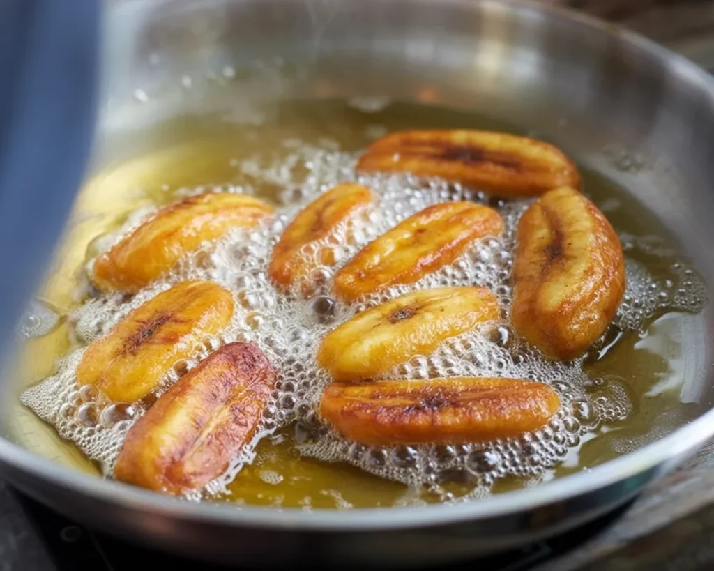 Delicious banana cue, deep-fried saba bananas coated in brown sugar caramel.