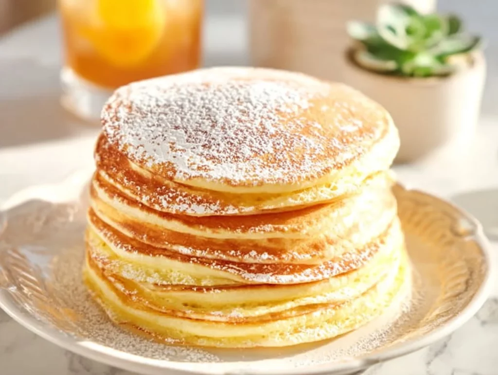 Delicious Filipino hotcakes served with toppings on a plate.