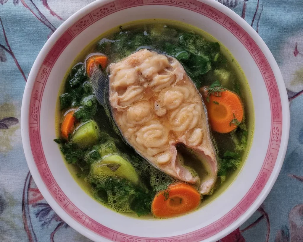 Tinolang Isda - Fish in Ginger Broth served with fresh vegetables