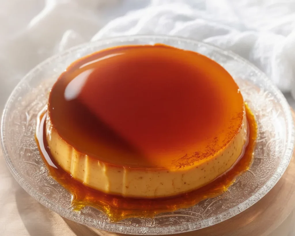 Delicious Filipino leche flan with caramel topping and smooth custard texture.