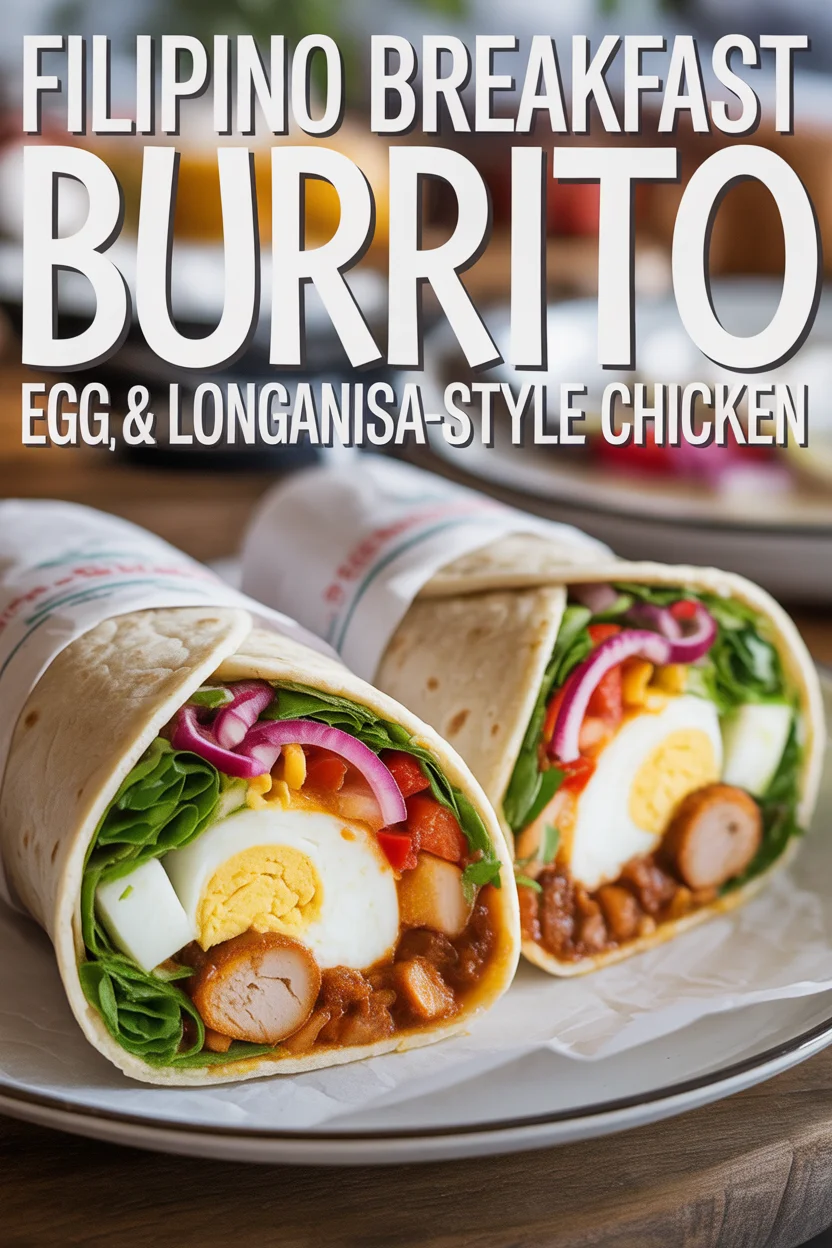 Filipino Breakfast Burrito – Egg, Rice & Longganisa-Style Chicken 4 Filipino Breakfast Burrito – Egg, Rice & Longganisa-Style Chicken