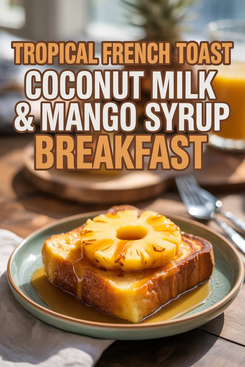 Tropical French Toast – Coconut Milk & Mango Syrup Breakfast 4 Tropical French Toast – Coconut Milk & Mango Syrup Breakfast