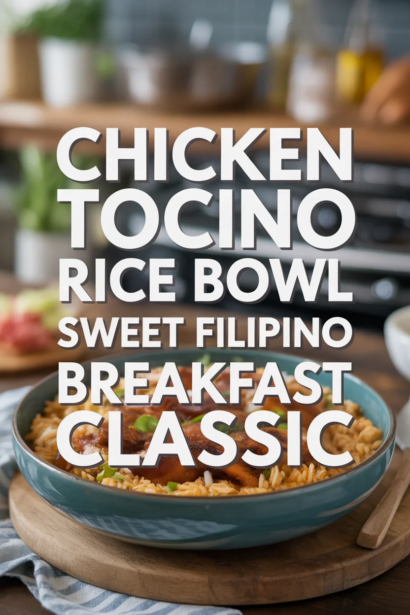 Chicken Tocino Rice Bowl – Sweet Filipino Breakfast Classic 4 Chicken Tocino Rice Bowl