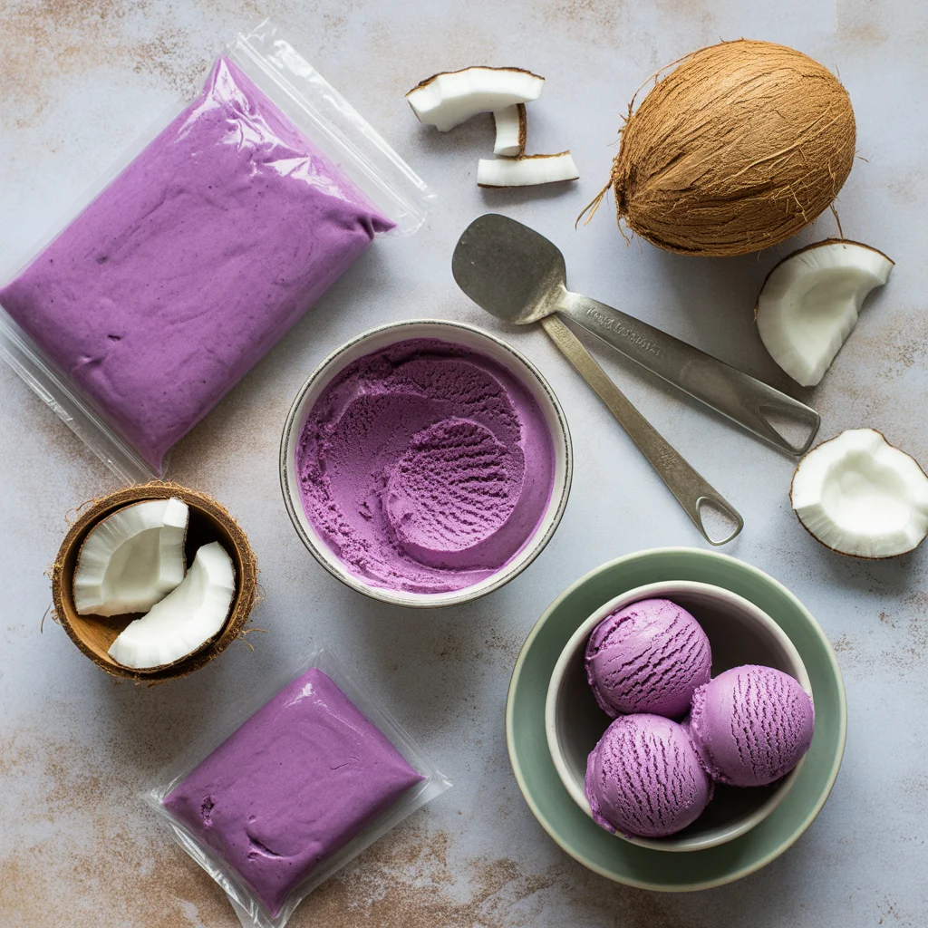 Ube Ice Cream Sandwich