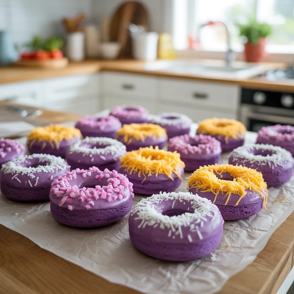 Ube Donuts – Soft and Colorful Filipino Snack