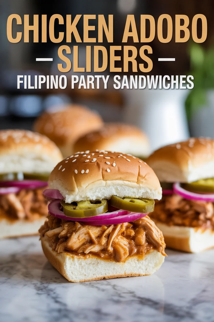 Chicken Adobo Sliders – Filipino Party Sandwiches 4 Chicken Adobo Sliders – Filipino Party Sandwiches