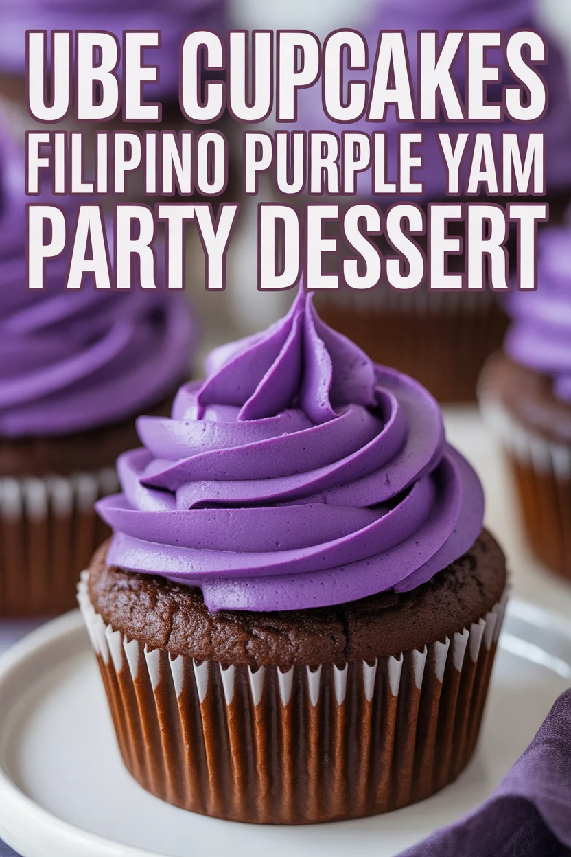 Ube Cupcakes – Filipino Purple Yam Party Dessert 4 Ube Cupcakes
