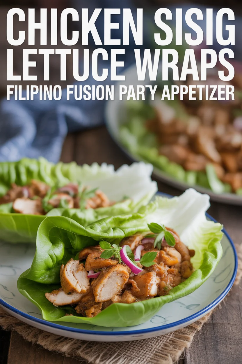 Chicken Sisig Lettuce Wraps – Filipino Fusion Party Appetizer 4 Chicken Sisig Lettuce Wraps
