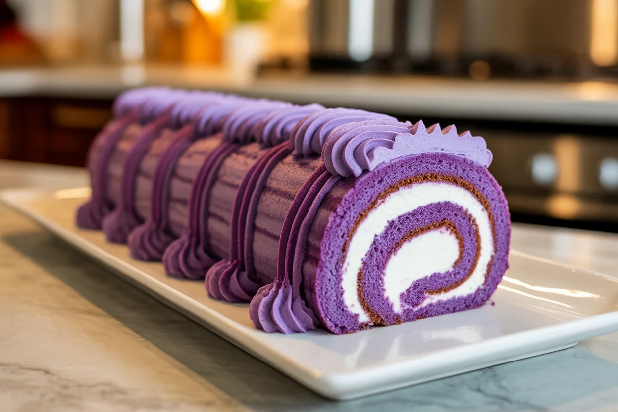 Ube Cake Roll – Soft & Sweet Filipino Party Dessert
