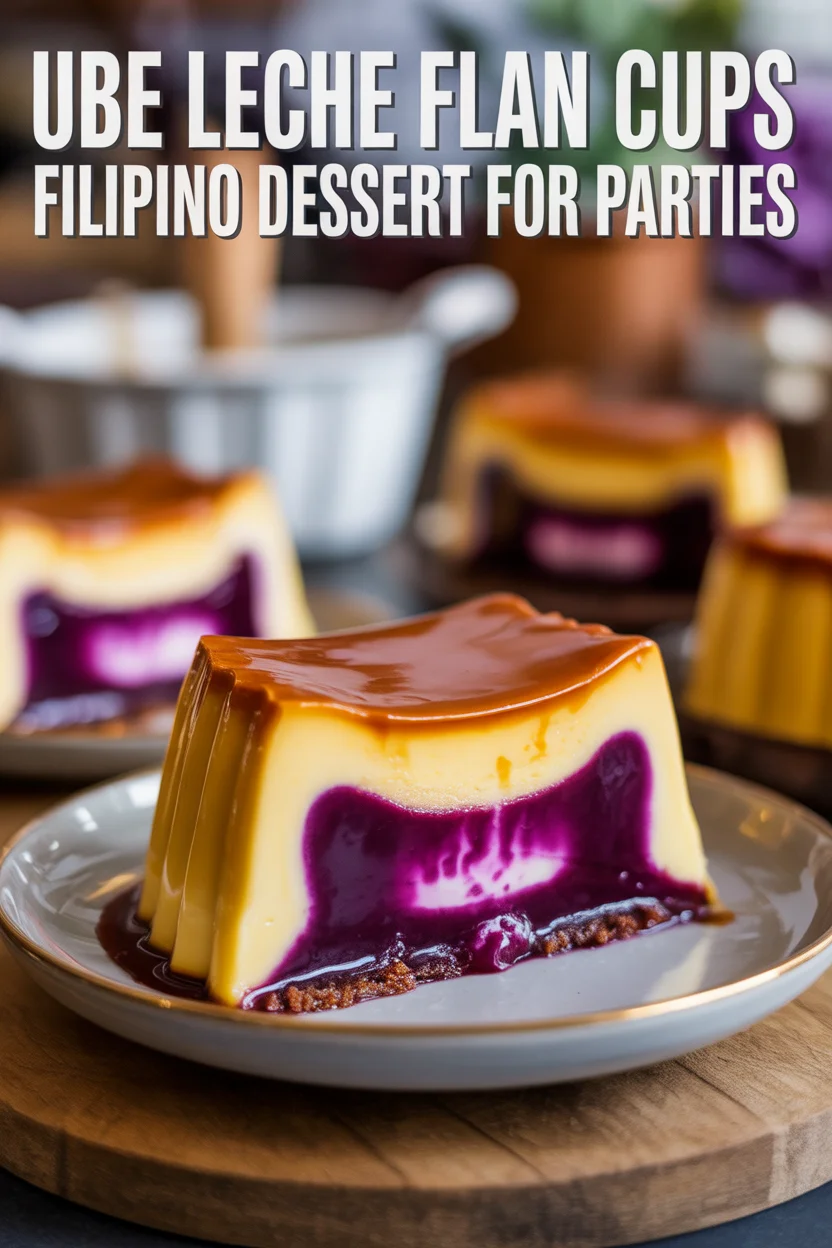 Ube Leche Flan Cups – Filipino Dessert for Parties 4 Ube Leche Flan Cups