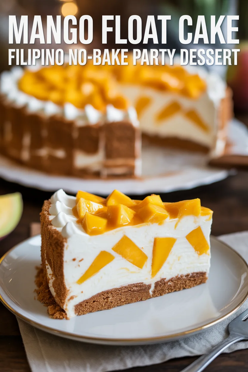 Mango Float Cake – Filipino No-Bake Party Dessert 4 Mango Float Cake – Filipino No-Bake Party Dessert