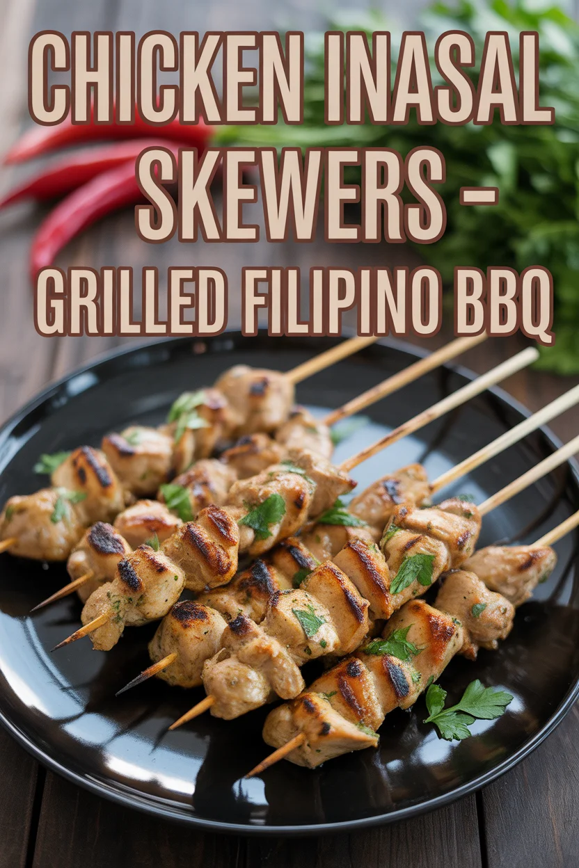 Chicken Inasal Skewers – Grilled Filipino BBQ 4 Chicken Inasal Skewers