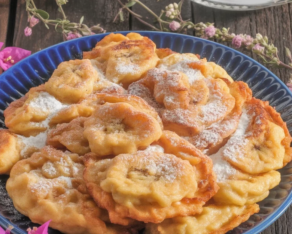 Crispy maruya, Filipino banana fritters coated in batter and fried to golden perfection