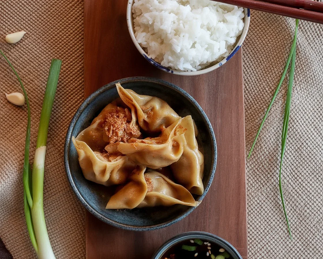Delicious Mini Lumpia Bites filled with pork, shrimp, and veggies served with sauce.