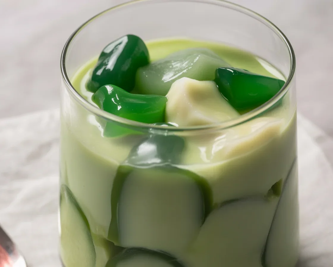 Delicious Buko Pandan Snack Cups made with young coconut, pandan, and creamy layers