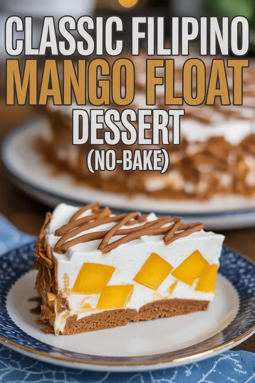Classic Filipino Mango Float Dessert (No-Bake) 4 filipino mango float dessert