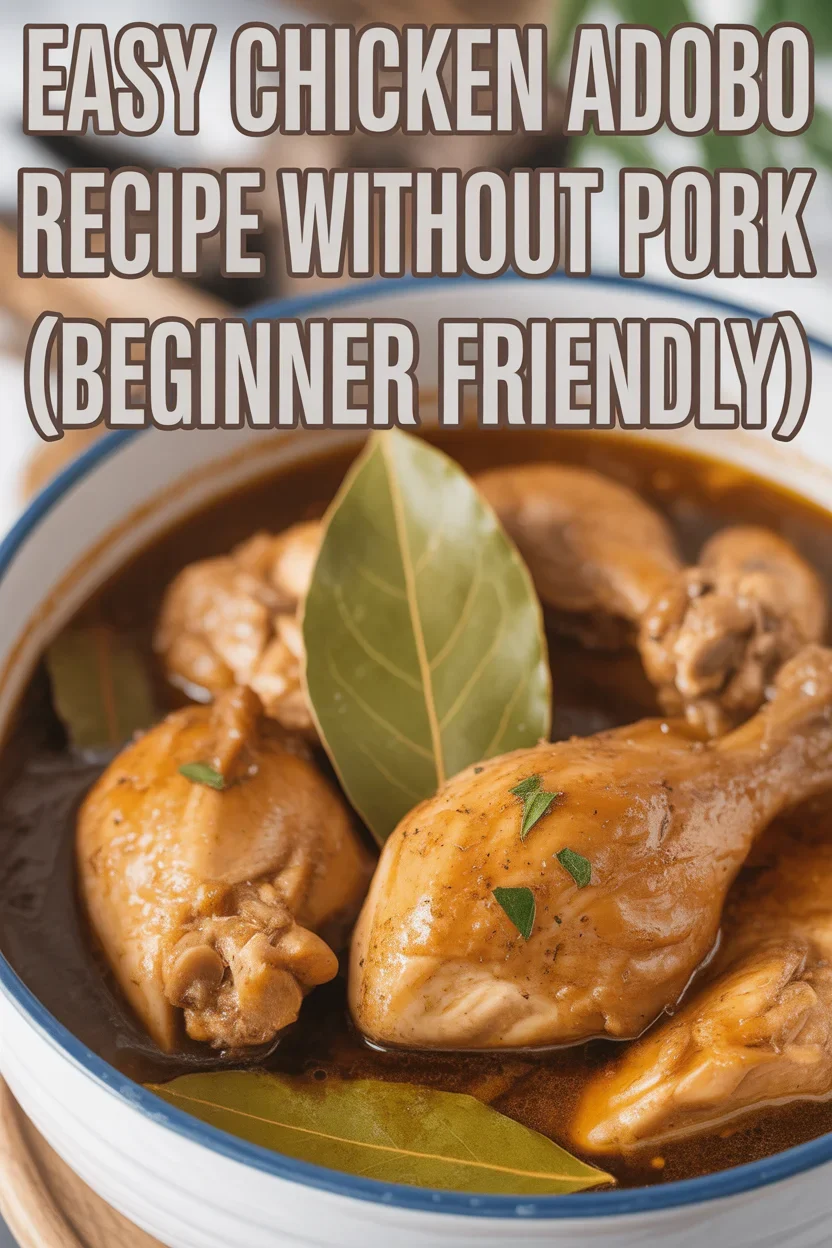 Easy Chicken Adobo Recipe Without Pork (Beginner Friendly) 4 Easy Chicken Adobo Recipe Without Pork (Beginner Friendly)