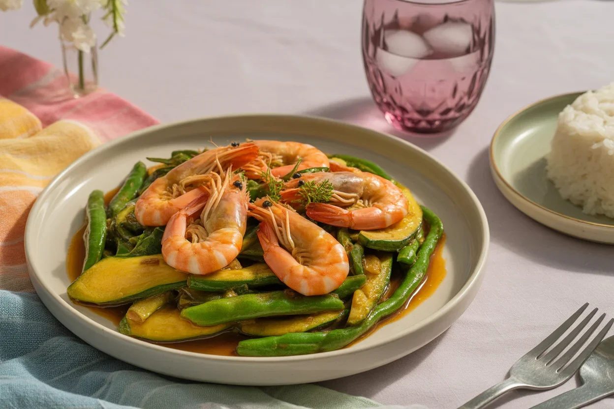 Easy Ginataang Kalabasa at Sitaw (Squash & Long Beans)