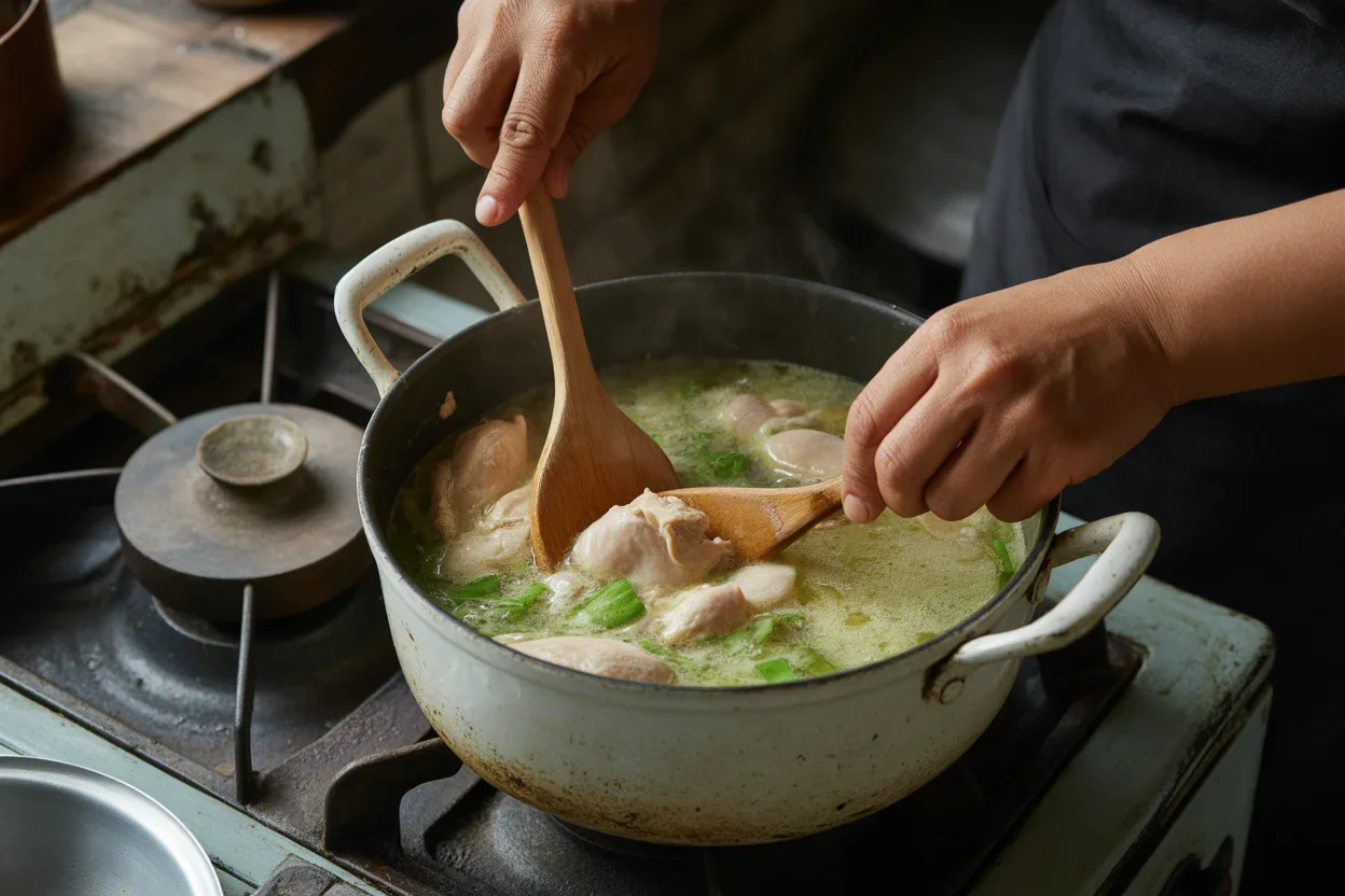 Filipino Chicken Tinola with Ginger and Green Papaya
