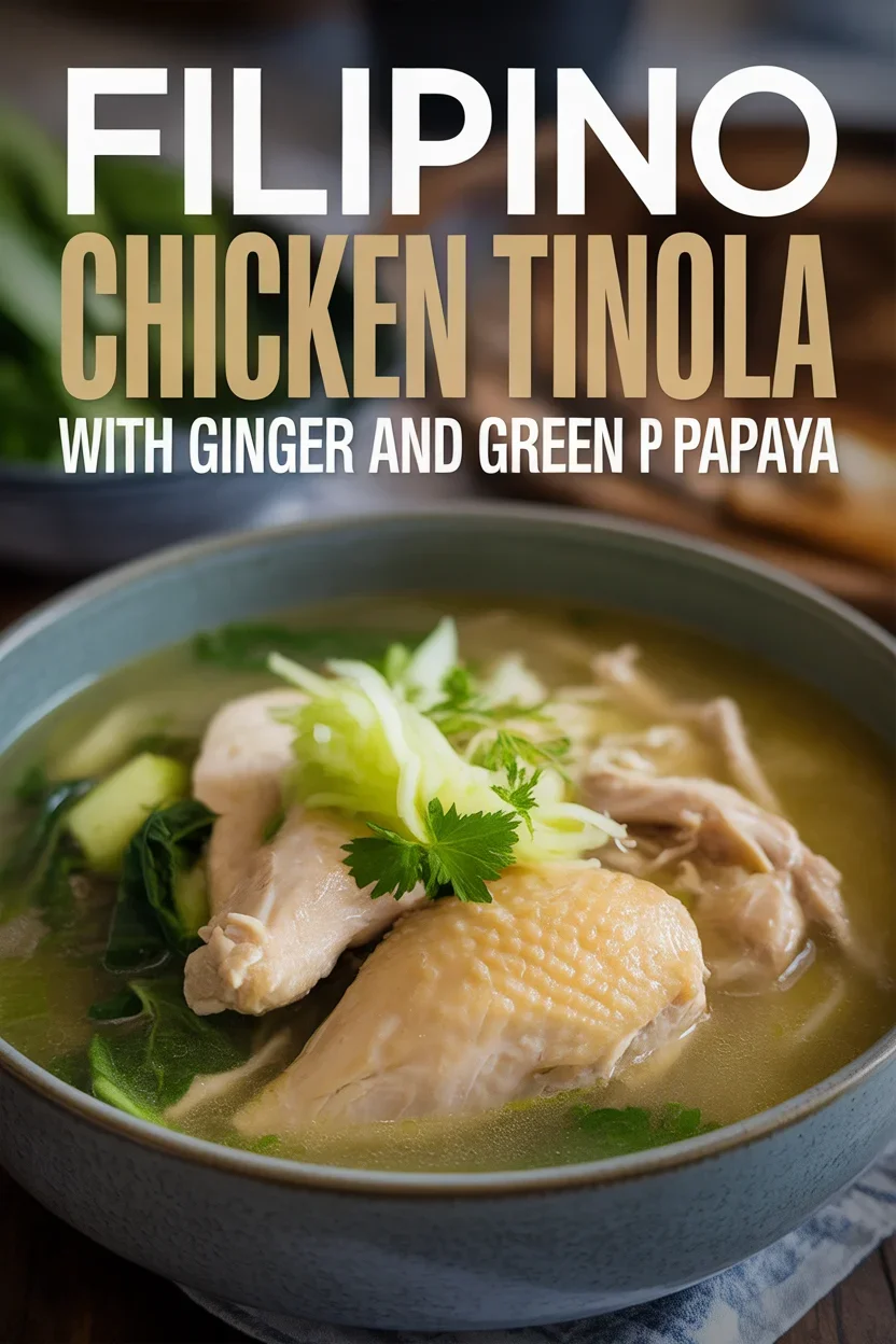 Filipino Chicken Tinola with Ginger and Green Papaya 4 filipino chicken tinola with ginger