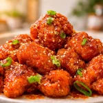 Baked Sweet Chili Calamansi Chicken Wings served with dipping sauce.