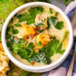 Creamy Filipino squash soup recipe featuring coconut milk and flavorful ingredients