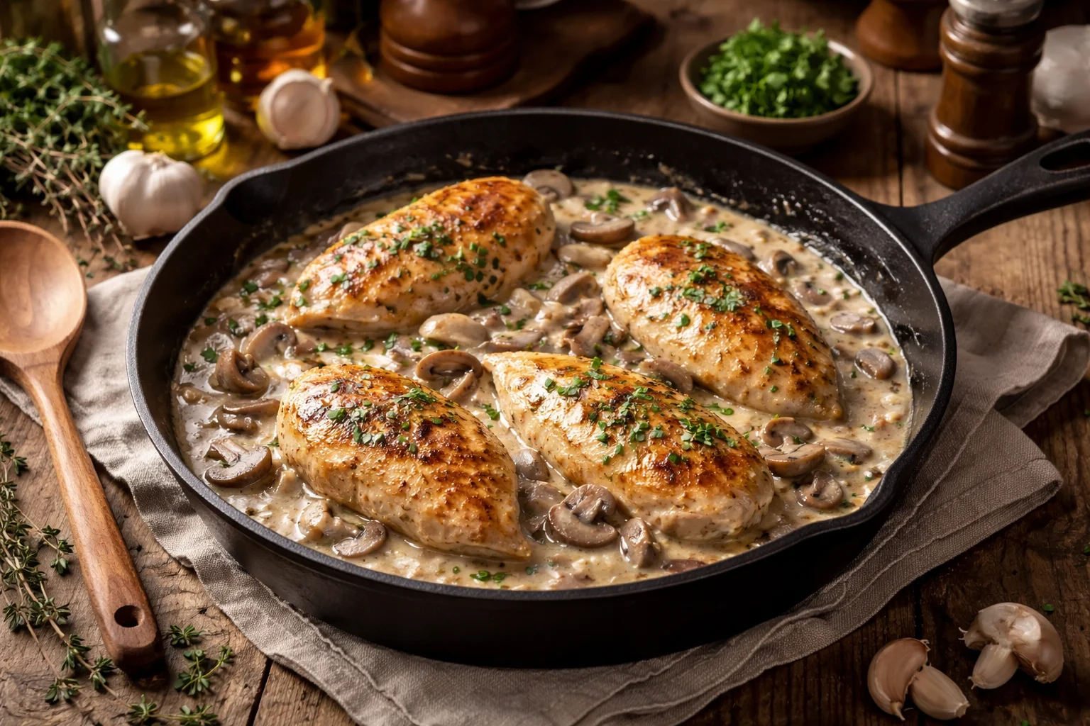 Creamy Mushroom Chicken Filipino Style - A Cozy Comfort Dish