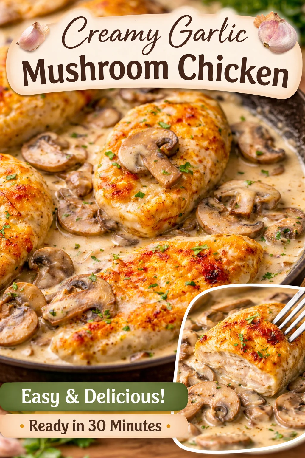 creamy mushroom chicken filipino style &mdash; Creamy Mushroom Chicken Filipino Style