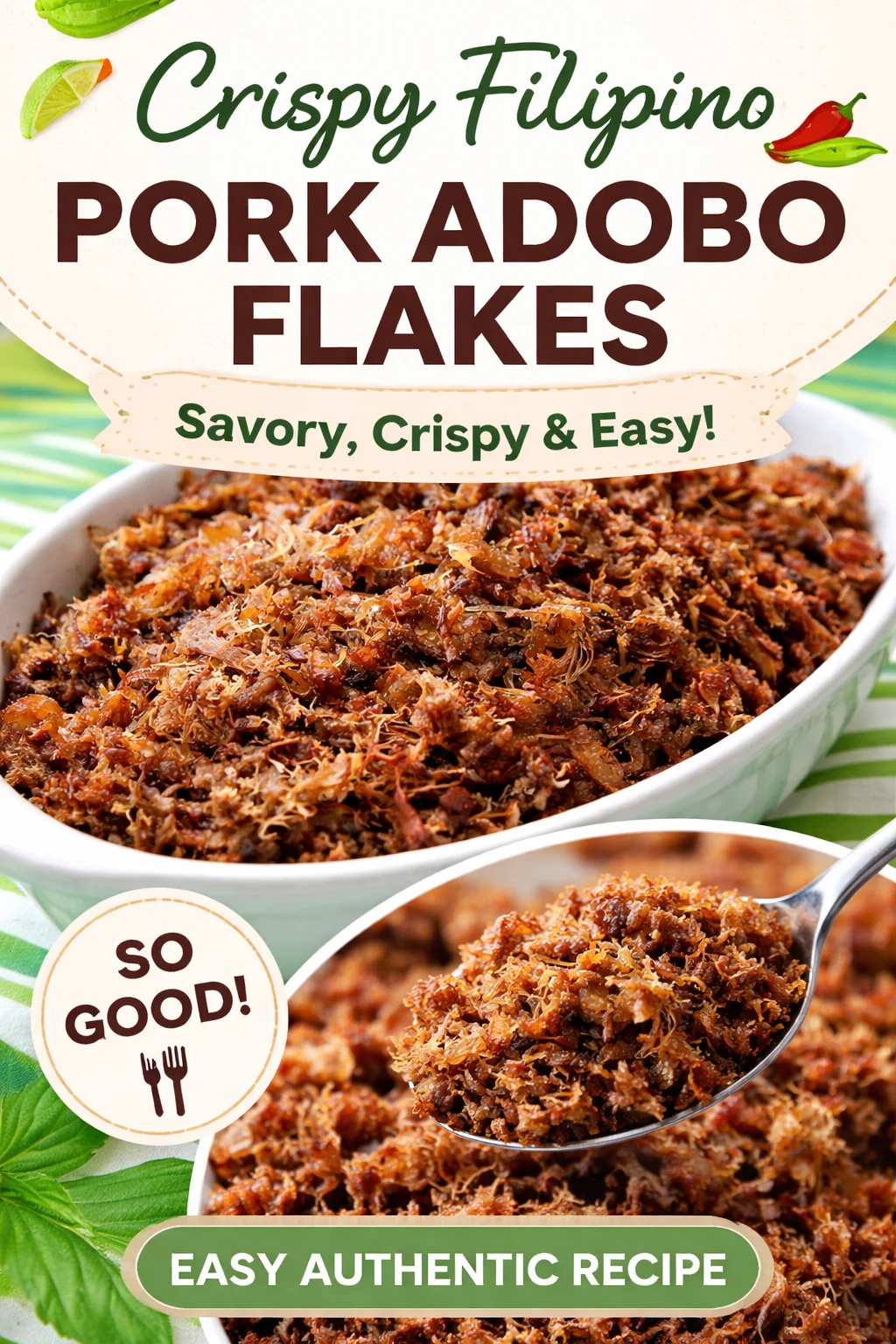 baked chicken adobo flakes recipe &mdash; Baked Chicken Adobo Flakes (Crispy & Easy)