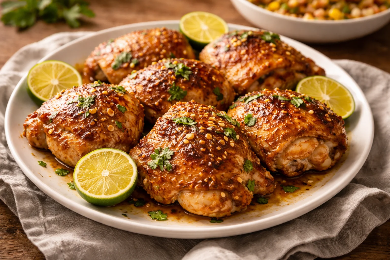 baked calamansi garlic chicken thighs &mdash; Baked Calamansi Garlic Chicken Thighs