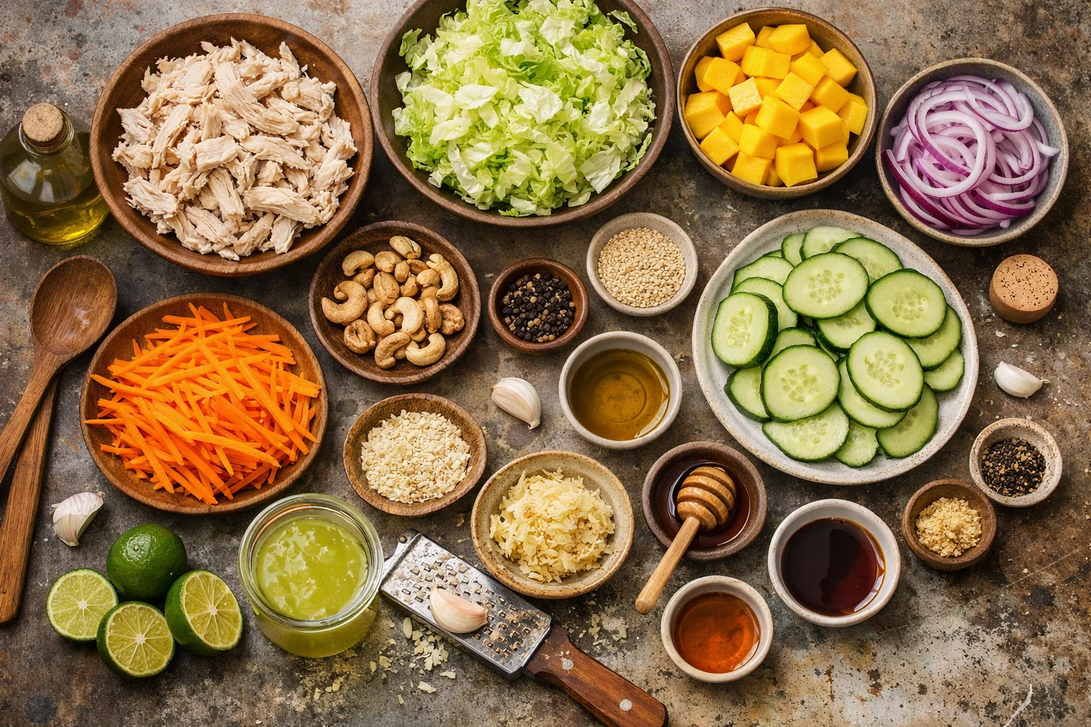 healthy filipino chicken salad recipe &mdash; Healthy Filipino Chicken Salad with Calamansi Dressing