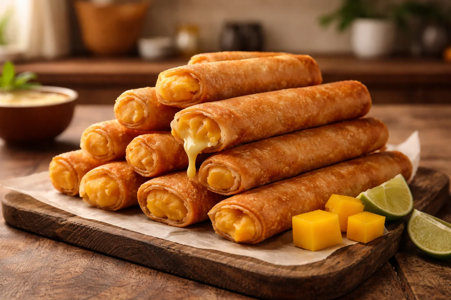Delicious Mango Cream Cheese Dessert Lumpia to Savor!