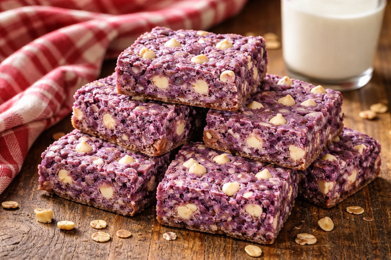 Deliciously Simple Easy Baked Ube Oatmeal Bars to Try Today