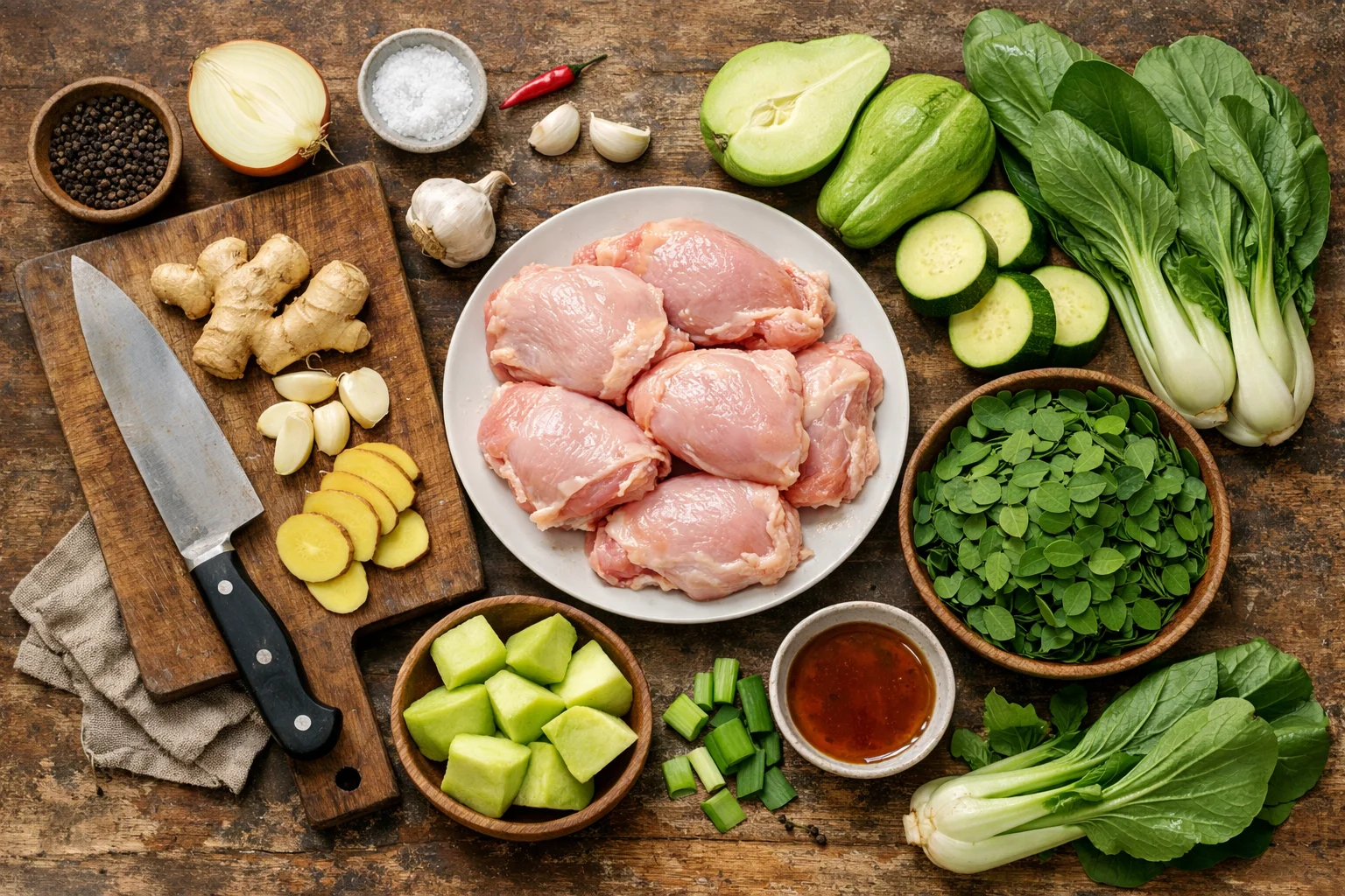 filipino ginger chicken soup easy &mdash; Easy Filipino Ginger Chicken Soup