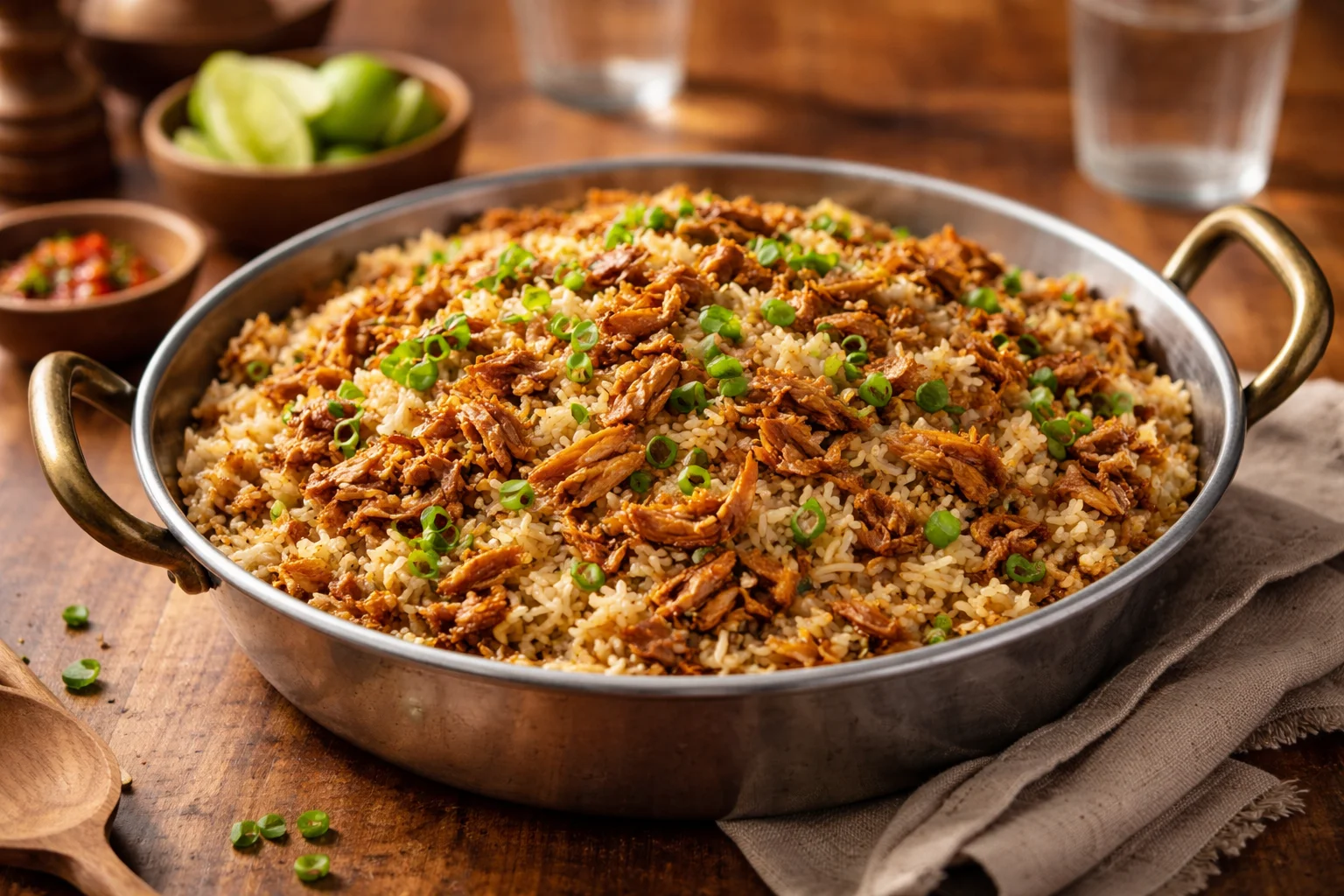 simple chicken adobo flakes rice bowl &mdash; Simple Chicken Adobo Flakes Rice Bowl