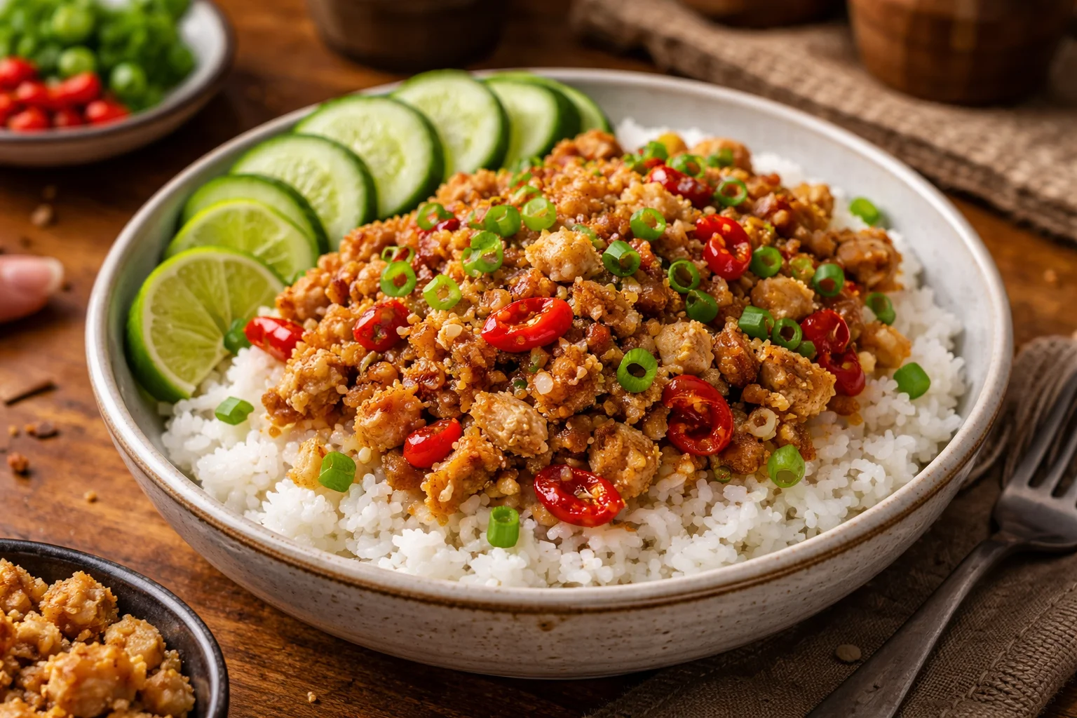 filipino spicy tuna rice bowl &mdash; Spicy Filipino Tuna Rice Bowl