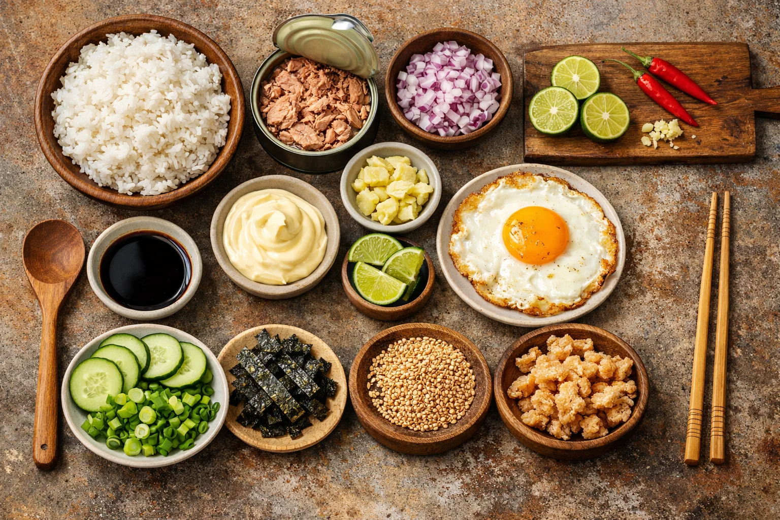 filipino spicy tuna rice bowl &mdash; Spicy Filipino Tuna Rice Bowl