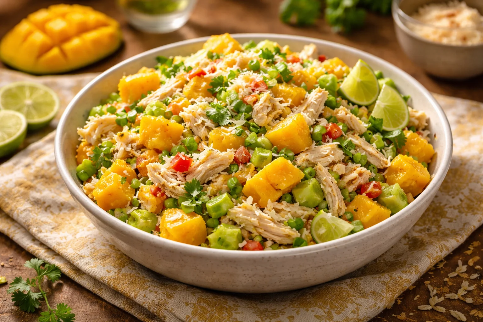 mango coconut chicken salad filipino &mdash; Mango Coconut Chicken Salad Filipino Style