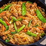 Quick Filipino chicken stir fry recipe served over rice for a busy weeknight meal.