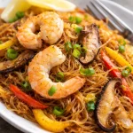 Easy Chicken Sotanghon Stir Fry with glass noodles and vegetables